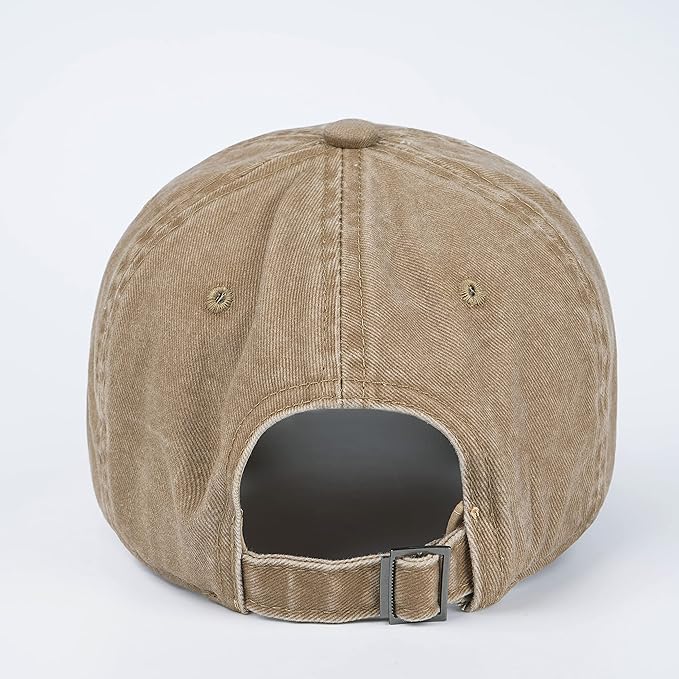 LANGZHEN Unisex Baseball Cap 100% Cotton Fits Men Women Washed Denim Adjustable Dad Hat