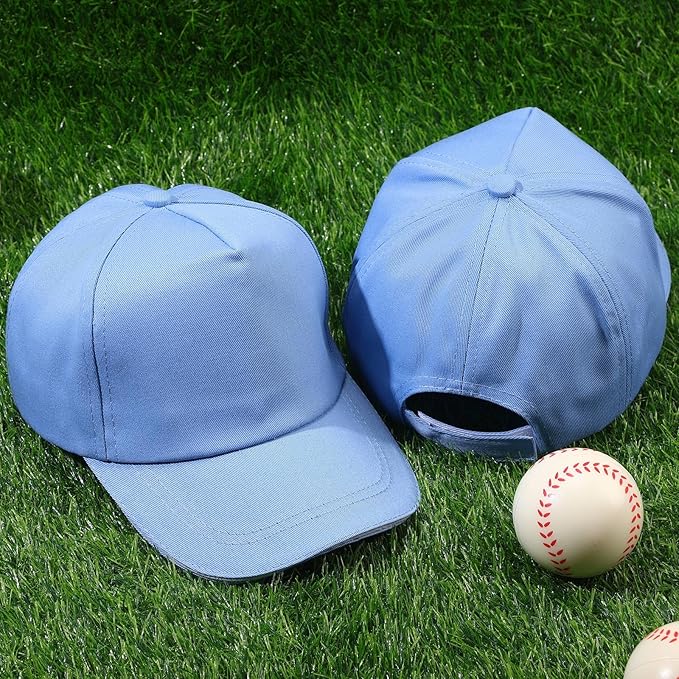 Shyyween Kids Baseball Caps Youth Adjustable Plain Baseball Hats Cotton Blank Hats Bulk for Girls Boys Sport Team