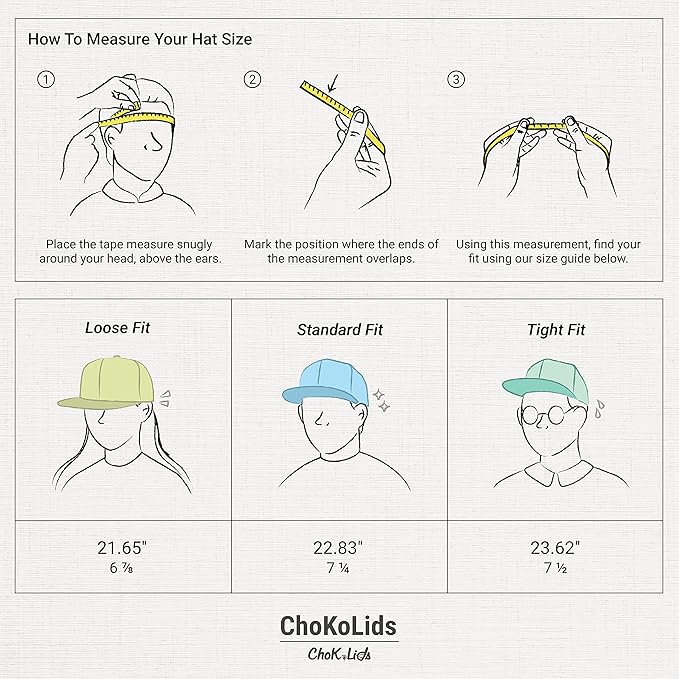 CHOK.LIDS Flat Bill Visor Classic Snapback Hat Blank Adjustable Brim High Top End Trendy Color Style Plain Tone Baseball Cap
