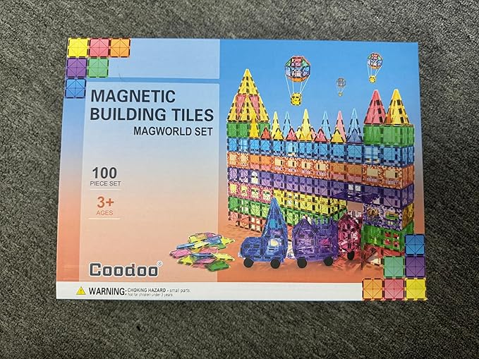 100PCS Magnetic Tiles STEM Building Toys Set - Image 8
