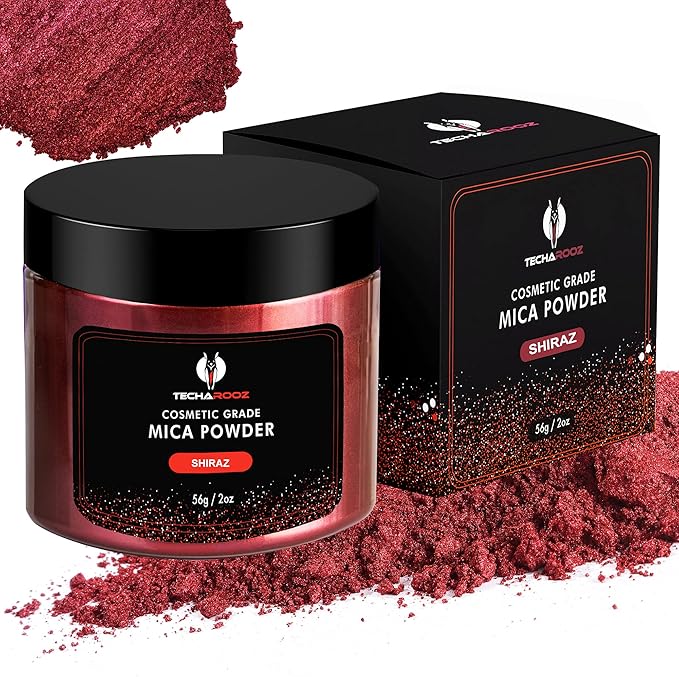 Shiraz Red Mica Powder for Epoxy Resin 56g / 2oz. Jar by TECHAROOZ