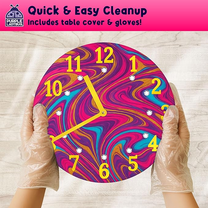 Acrylic Pouring Paint DIY Clock Kit - Image 7