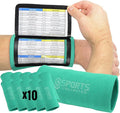 Sports Unlimited Adult Triple Wrist Coach, Football Wristbands for Plays, Baseball Wristbands, QB Arm Bands