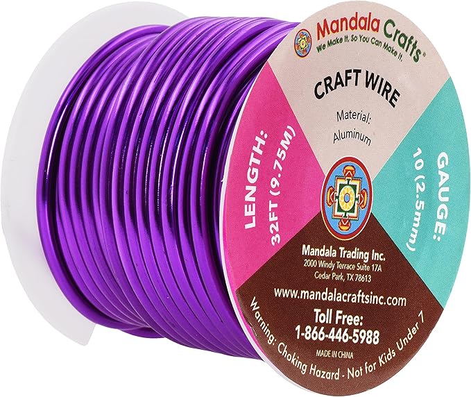 Mandala Crafts 10 Gauge Anodized Aluminum Craft Wire - Image 2