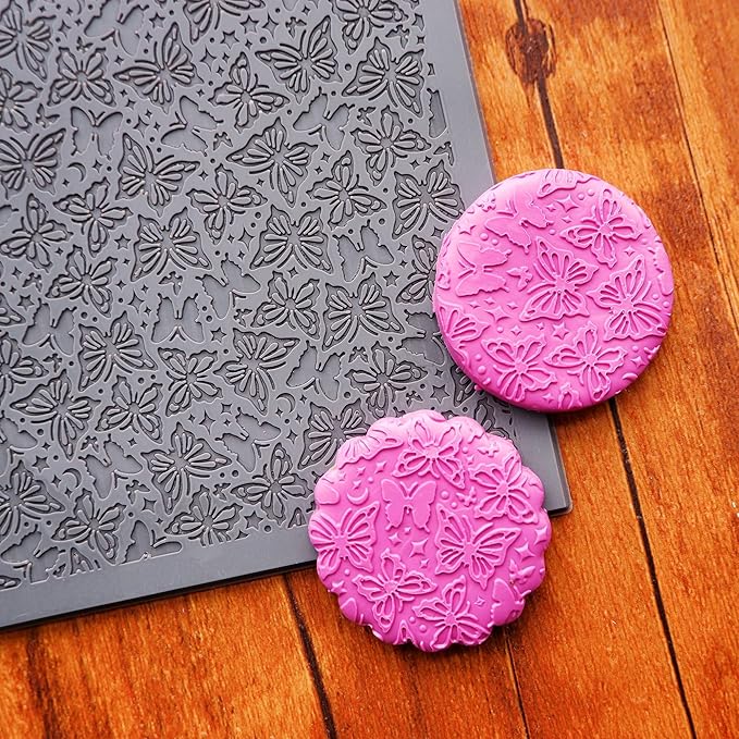 Arbuya Butterfly Polymer Clay Texture Mat - Image 2