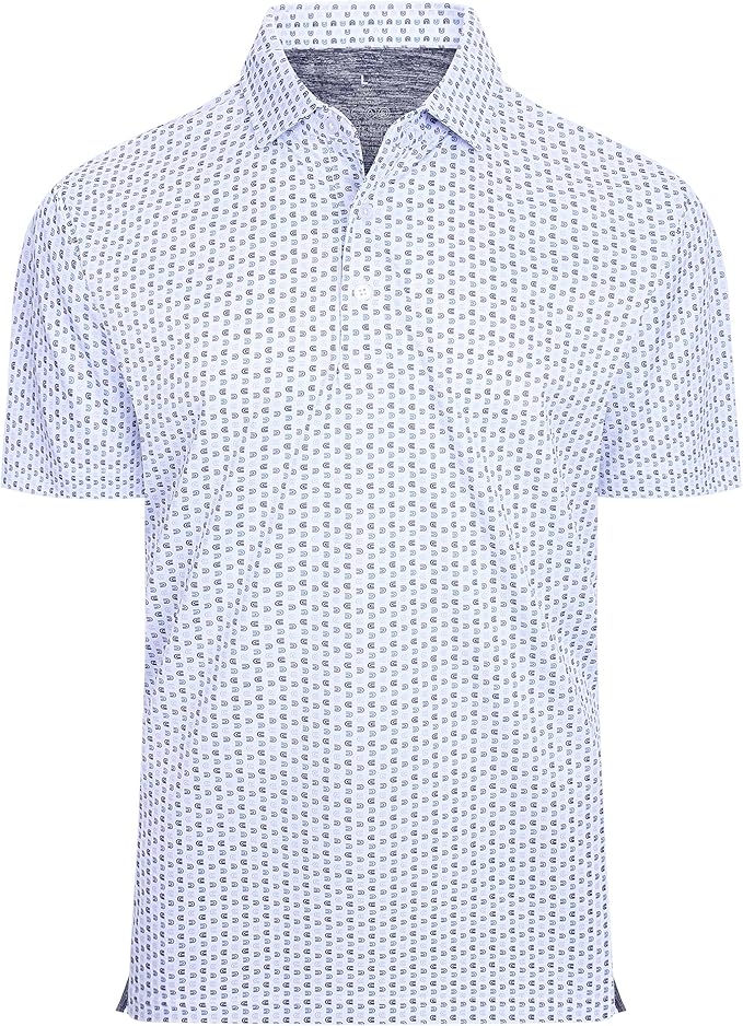 Damipow Premium Golf Shirts for Men Dry Fit Performance Polo Short Sleeve Collared Shirt