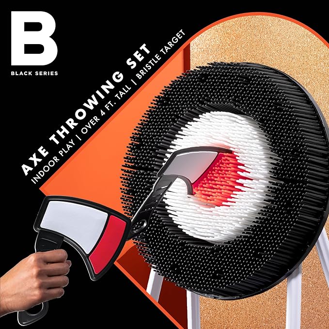Black Series Axe Throwing Set – Indoor & Outdoor Party Game| Safe Plastic - Image 2