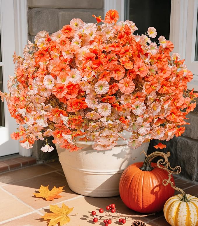 Fake Mums Fall Artificial Flowers Plants by Ivydale