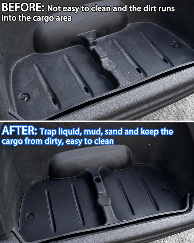 SAUTVS Bag Well Mat Rubber Bagwell Liner Mat Insert Rear Cargo Protection for Yamaha Drive2 G29 Golf Cart Accessories, Rubber Slush Liner, All Weather Protection