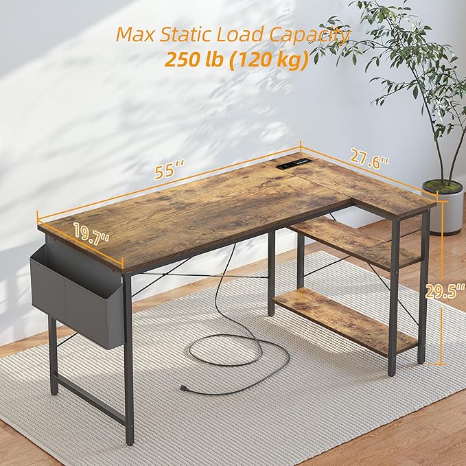TIQLAB L Shaped Computer Desk - Image 3