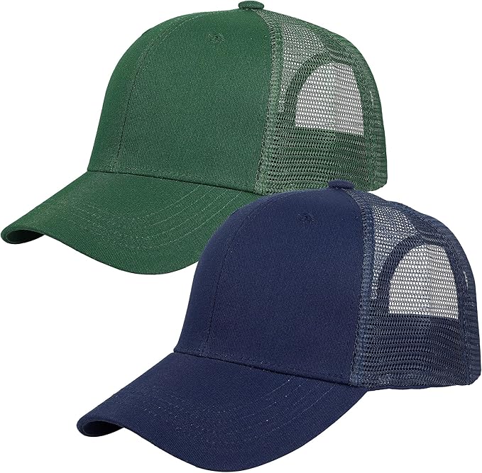 Falari Trucker Hat Baseball Cap Structured Plain Design 6 Panel, Adjustable Size