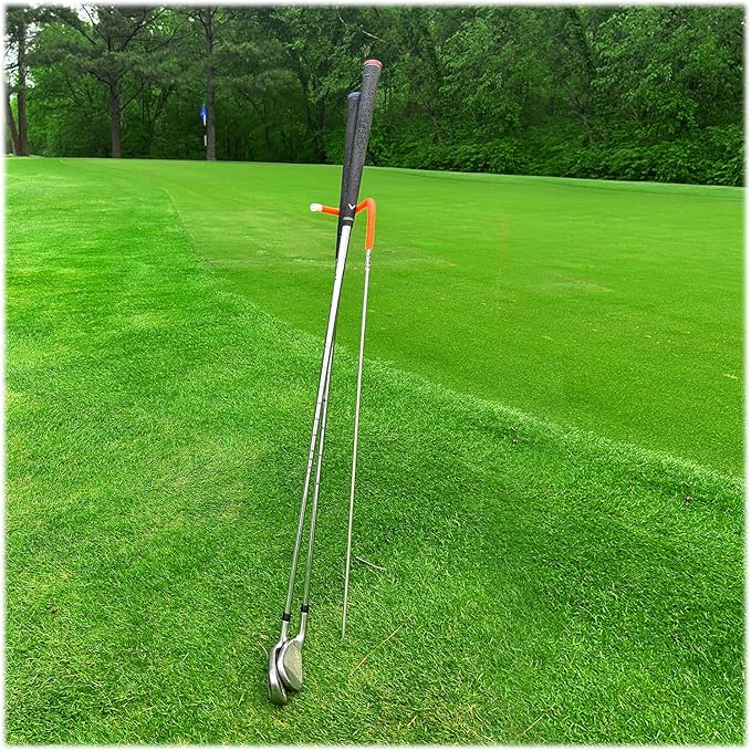 V-Shaped Golf Club Stand Keeps Your Clubs Clean, Dry & Visible, V-Stick Club Stand Made of Highly Durable Stainless Steel - Easy to Carry Golf Club Holder