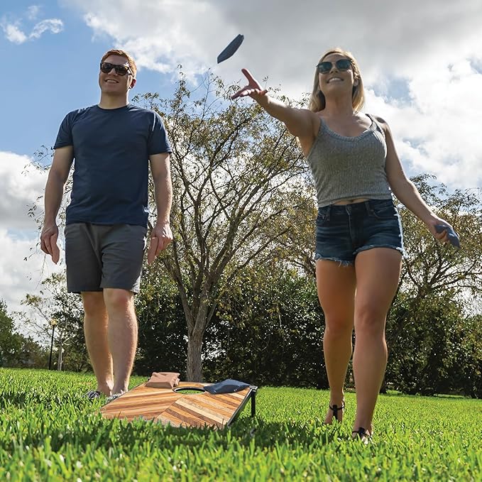 EastPoint 3-in-1 Bean Bag Toss, Tic Tac Toss, Ring Toss Game Set - Image 5