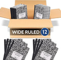 EPI Marble Hardcover Wide Ruled Composition Notebook | 200 Pages, 9.75 x 7.5 in by EPI
