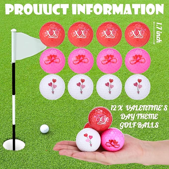 Jenaai 12 Pack Funny Golf Balls Easter Bunny Egg Colored Golf Balls Gifts, Novelty Coquette Weeding Sport Golfing Accessories for Men Women, Best Man, Bridesmaid