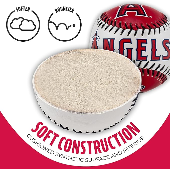 Franklin Sports MLB Team Soft Baseballs - Team Logo - Fan Shop Toy Baseball for Kids - Decoration for Desks and Office