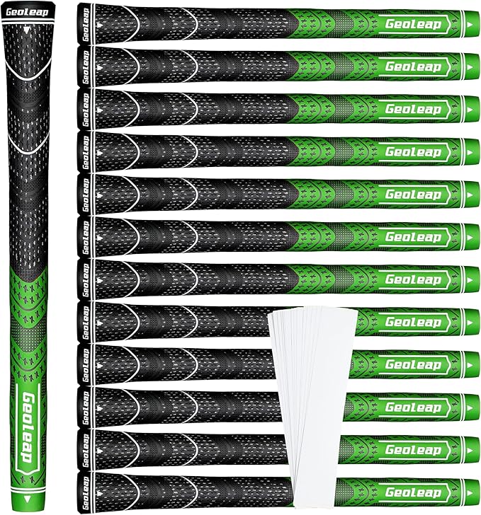 Geoleap Golf Grips Set of 13- Grips with Tapes and Grips with All Repair Kits for Choice,Hybrid Golf Club Grips All Weather Contral, High Feedback & Traction Golf Grips for Men and Women.