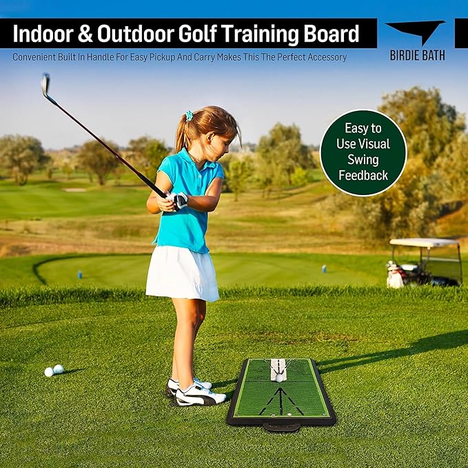 Birdie Mat Pro Premium Swing Training Mat for Analyzing Swing Path and Ball Impact