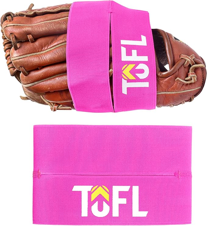 TOFL Baseball Glove Wrap Band for Mitt Shaping | Elastic Strap with Adjustable Closure for Pocket Forming & Storage | Youth & Adult Softball Mitt Care Accessory (Color & Quantity Options)