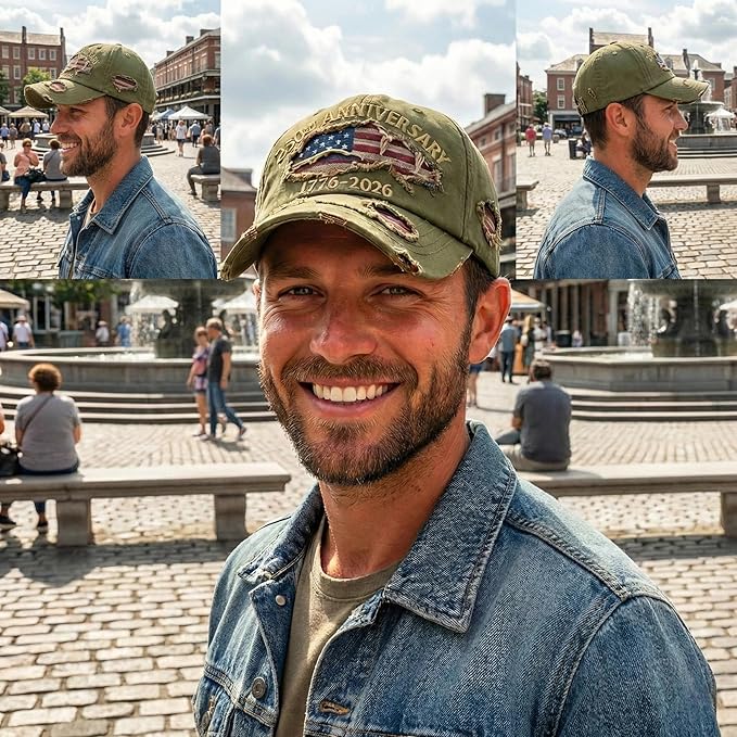 250th Anniversary USA Hat Eagle 250 Year American Anniversary Baseball Cap Adjustable Patriotic Hats