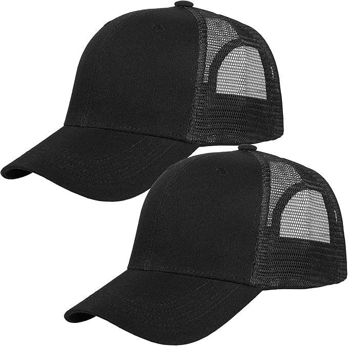 Falari Trucker Hat Baseball Cap Structured Plain Design 6 Panel, Adjustable Size