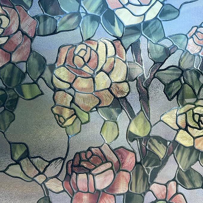 Stained Glass Window Film, 3D Decorative Window Privacy Film - Image 2