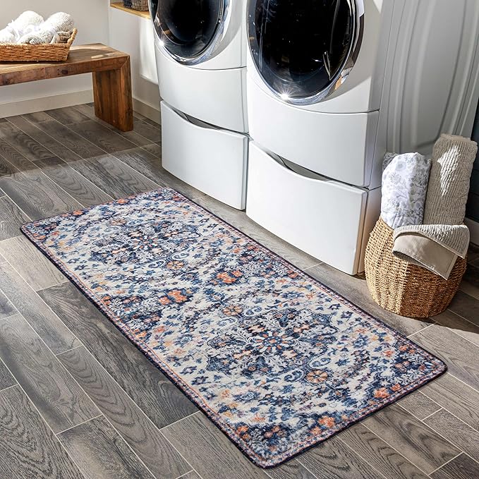 Lahome Washable Runner Rug, 2x5 Bohemian Kitchen Rug Runners Low Pile Bathroom - Image 4