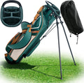 Ultra-Lite Golf Stand Bag - 3 Lbs, 4 Way Divider Portable Golf Club Carry Bag, Water-Repellent Golf Travel Case with Rain Hood, Golf Gifts for Men and Women