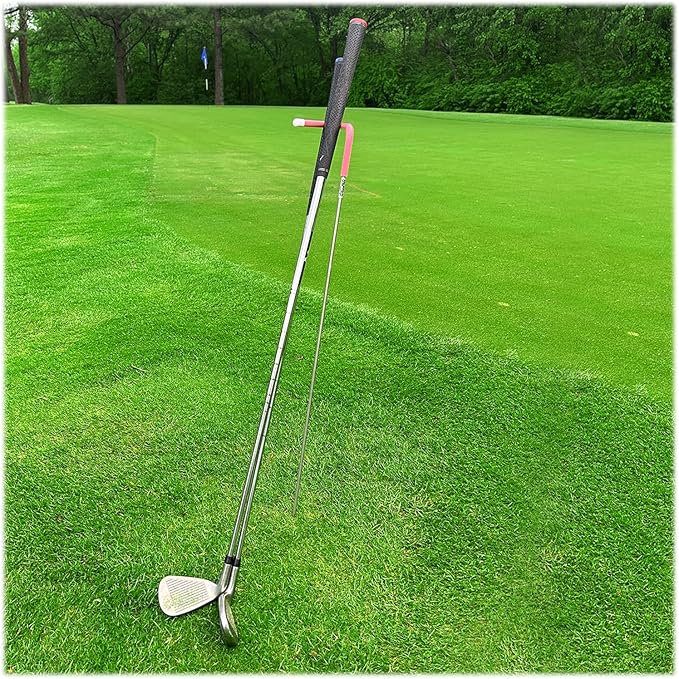 V-Shaped Golf Club Stand Keeps Your Clubs Clean, Dry & Visible, V-Stick Club Stand Made of Highly Durable Stainless Steel - Easy to Carry Golf Club Holder