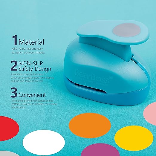 6 Craft Hole Punch Shapes 1 Inch Paper Punches - Image 6