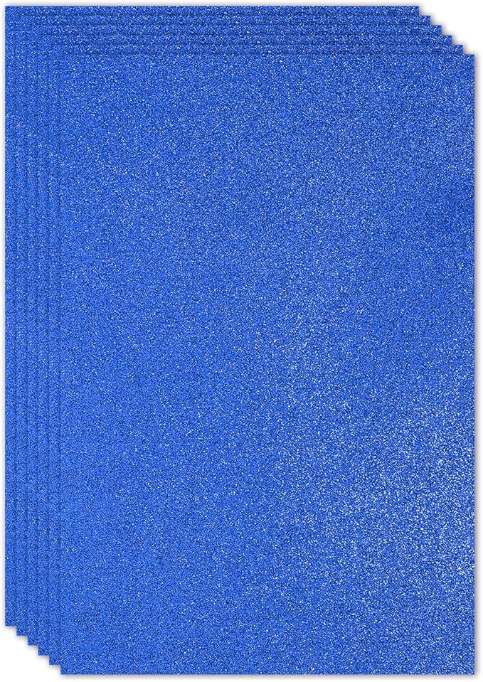 PATIKIL 2mm Thick Non Adhesive Glitter Foam Sheet 16x24inch Dark Blue, EVA by PATIKIL