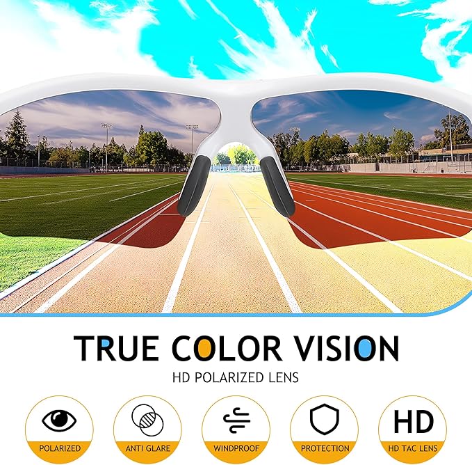 FEISEDY Kids Teens Baseball Polarized Sunglasses Sports TR90 Frame Boys Girls Cycling B2454