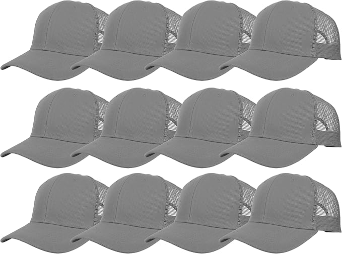 Gelante Mesh Trucker Hat Baseball Cap Structured Front Panel Wholesale LOT 12 Pack