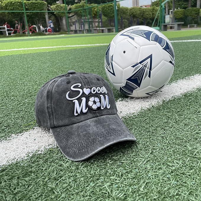 Waldeal Women's Adjustable Embroidered Soccer Mom Hat Washed Baseball Dad Cap