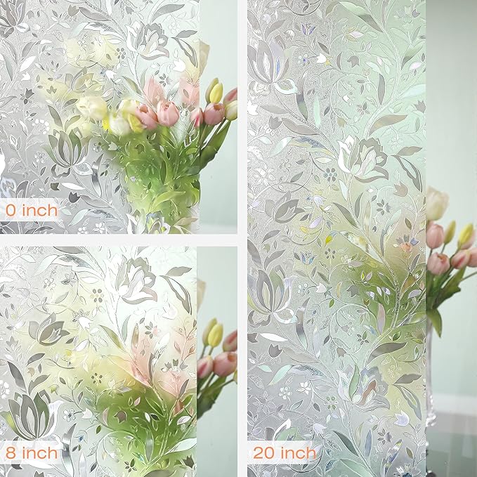 Hilarious Tulip Window Cling, Stained Glass Static Stickers Decorative - Image 2