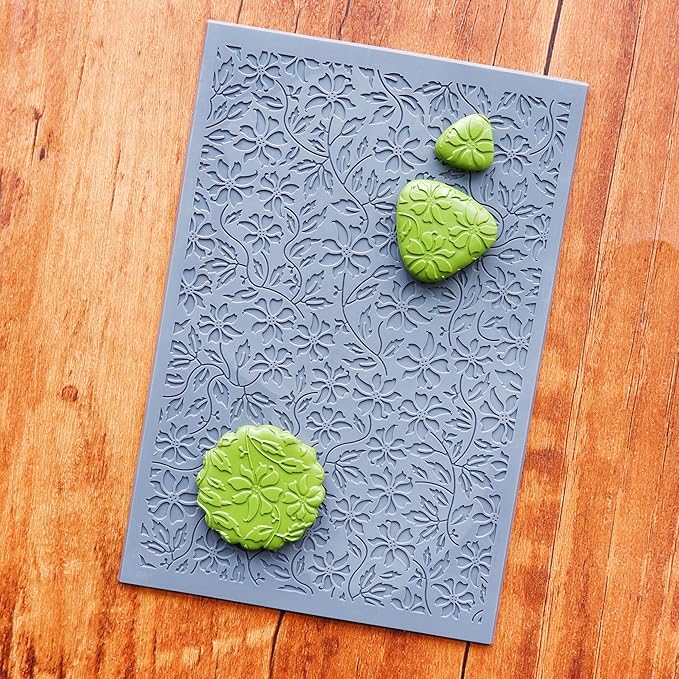 Arbuya Floral Blossom Polymer Clay Texture Mat - Image 2