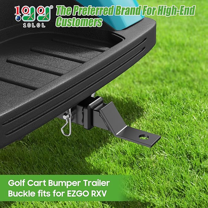 10L0L Golf Cart Bumper Trailer Hitch Suitable for EZGO RXV 2008+ Models,Trailer Hitch Fit for Golf Cart Backseat Footrest