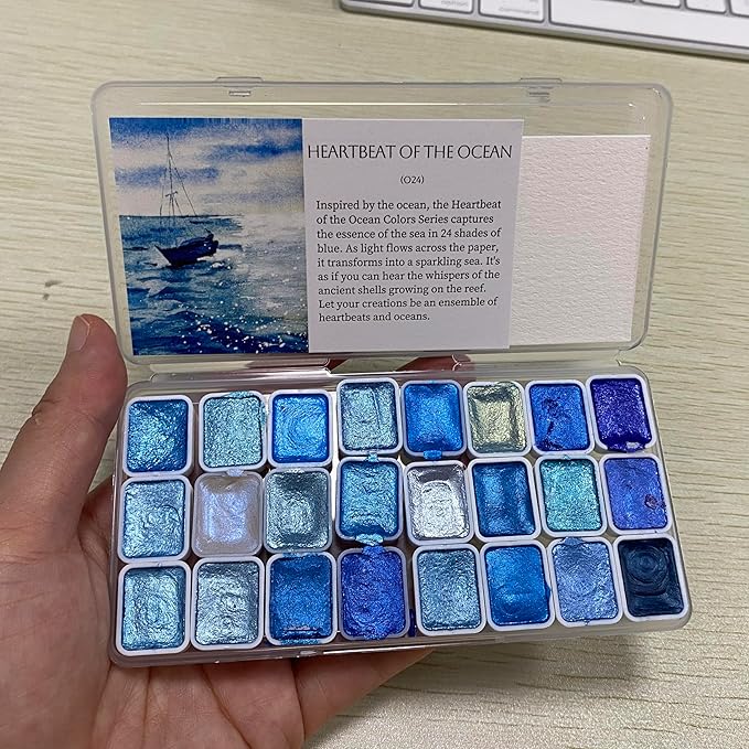 Mini Glitter Watercolor Paint Set - Image 7