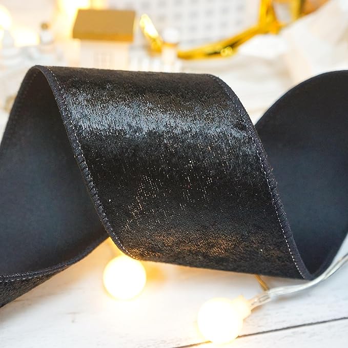 Black Velvet Ribbon 2.5 Inch x 10 Yards - Image 6