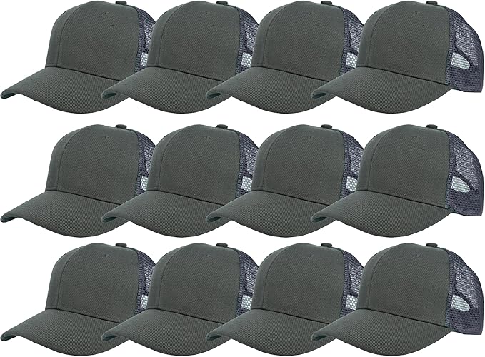 Gelante Mesh Trucker Hat Baseball Cap Structured Front Panel Wholesale LOT 12 Pack