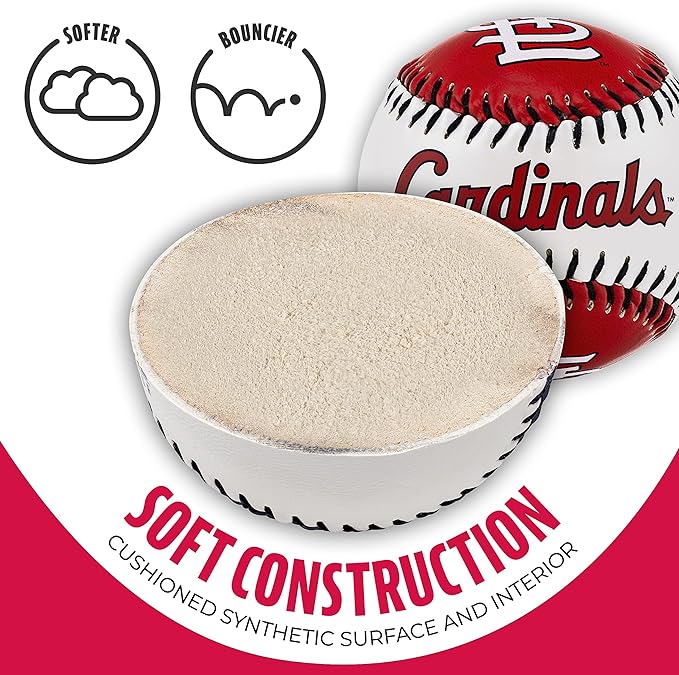 Franklin Sports MLB Team Soft Baseballs - Team Logo - Fan Shop Toy Baseball for Kids - Decoration for Desks and Office