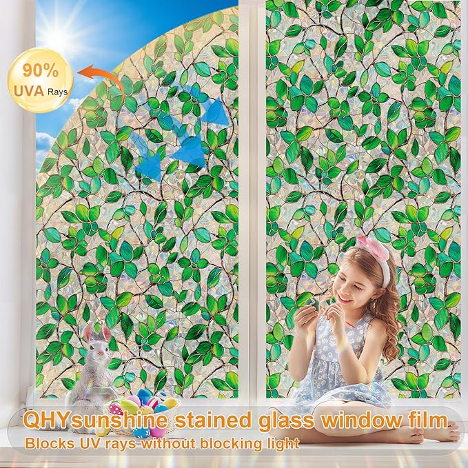 Window Privacy Film Stain Glass Window Film Rainbow Window Film Window clings - Image 3