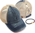 C.C Ponycap Messy High Bun Ponytail Adjustable Glitter Mesh Trucker Baseball Cap