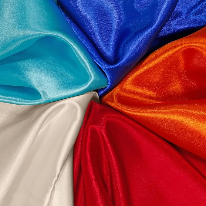 RUDONG M Beige Satin Fabric by The Yard, 3 Yard x 60 Inch Wide Silky Charmeuse - Image 6