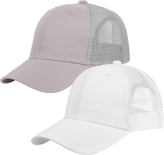 Falari Trucker Hat Baseball Cap Structured Plain Design 6 Panel, Adjustable Size