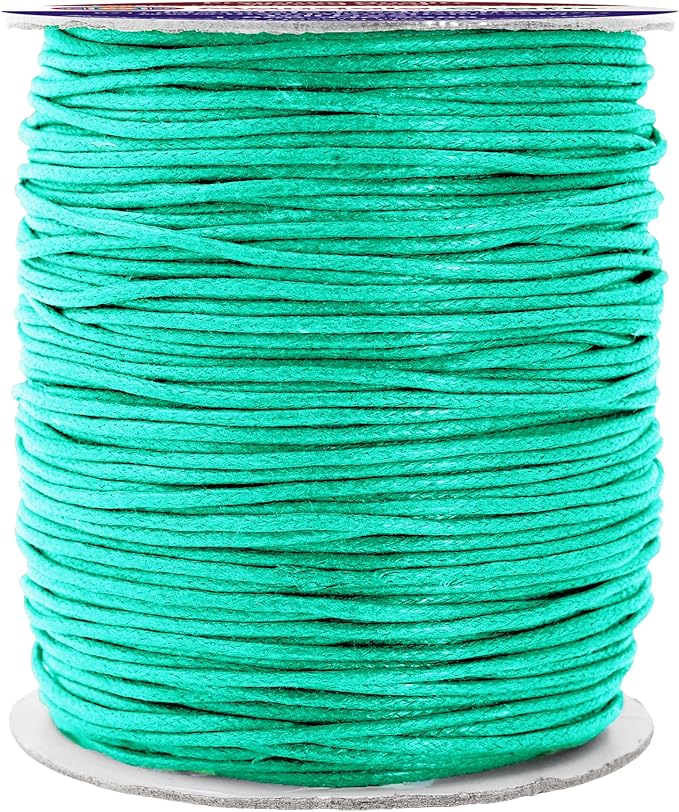 Mandala Crafts 1.5mm 109 Yards Seafoam Green Cotton Waxed Cord by MandalaCrafts