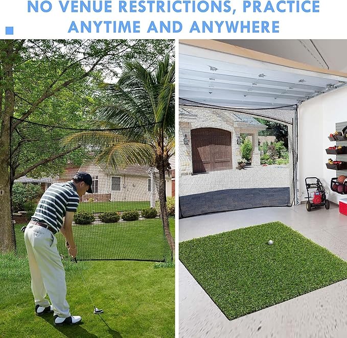 Golf Net,10Ft,15Ft,20Ft,25Ft, 30Ft, 40Ft Golf Practice Net,Sports Practice Barrier Net, Heavy Duty Ball Netting Golf Hitting Net, DIY Ball Net,Baseball Net Hockey Net and Chipping Net