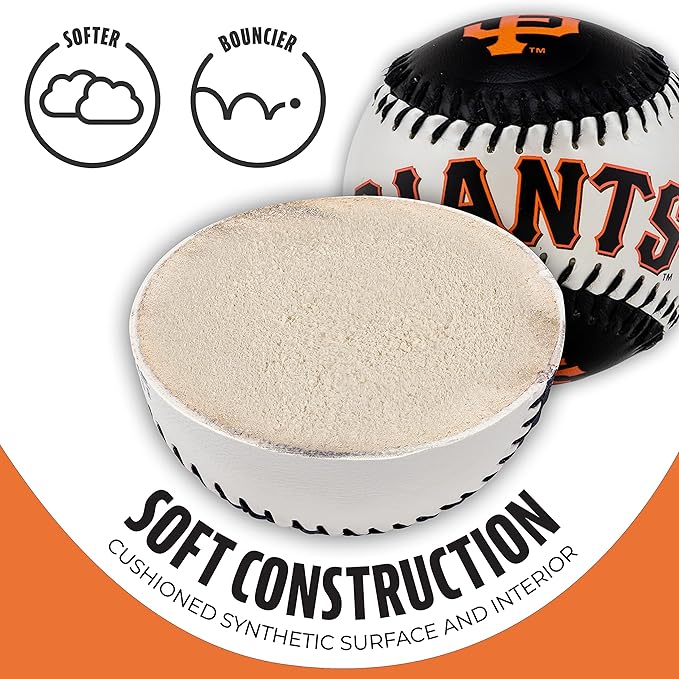 Franklin Sports MLB Team Soft Baseballs - Team Logo - Fan Shop Toy Baseball for Kids - Decoration for Desks and Office