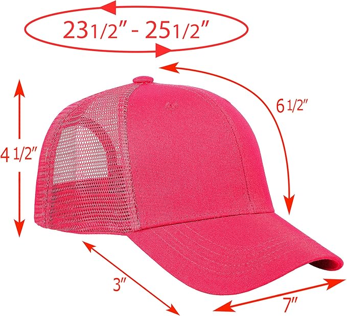Falari Trucker Hat Baseball Cap Structured Plain Design 6 Panel, Adjustable Size