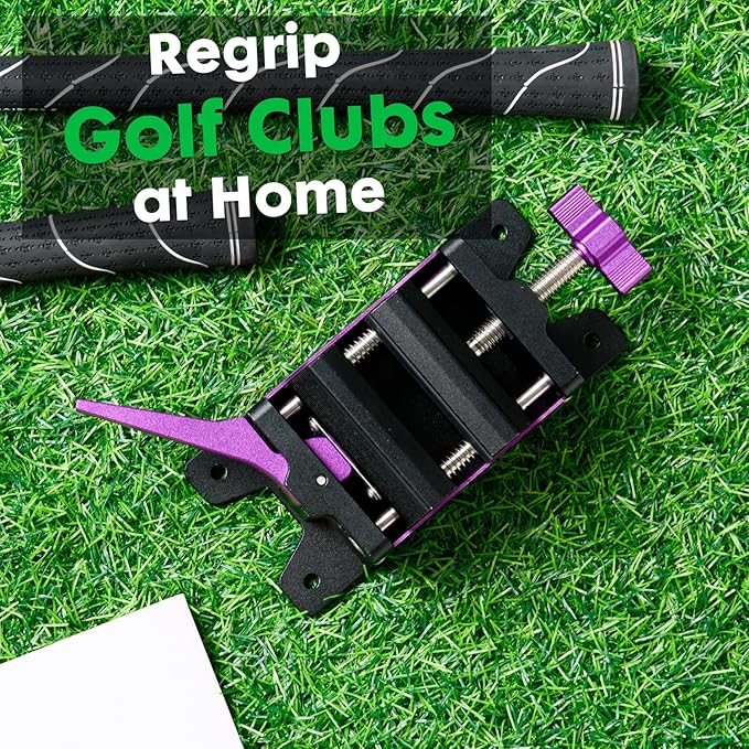 Golf Club Regripping Pro Kit Aluminum Vise Clamp Quick Release Golf Shaft Vice Home Vise Clamp Golf Grip Kit Removal Tool